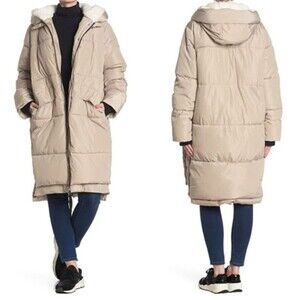 Bagatelle NWT Warm Beige Sherpa Parka Coat Size XL
